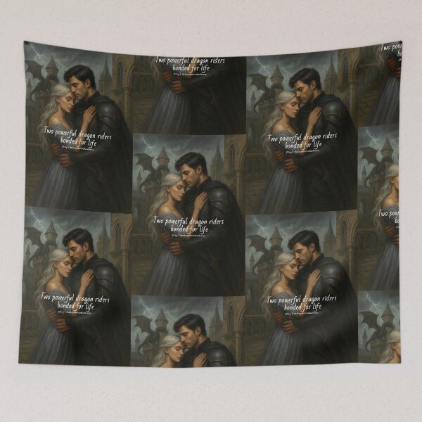 Item preview, Dragon Riders Romance – Fantasy Couple Embrace with Dragon designed and sold by HealerMoonHuntressDesigns.