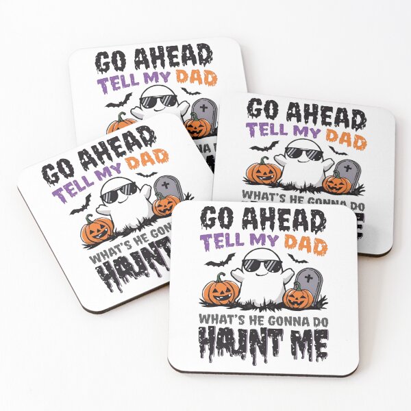 Item preview, Go Ahead Tell My Dad Ghost Halloween Shirt | Funny Sarcastic Haunt Me Costume Idea designed and sold by Lunaria Arts.
