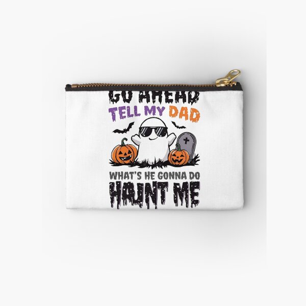 Item preview, Go Ahead Tell My Dad Ghost Halloween Shirt | Funny Sarcastic Haunt Me Costume Idea designed and sold by Lunaria Arts.