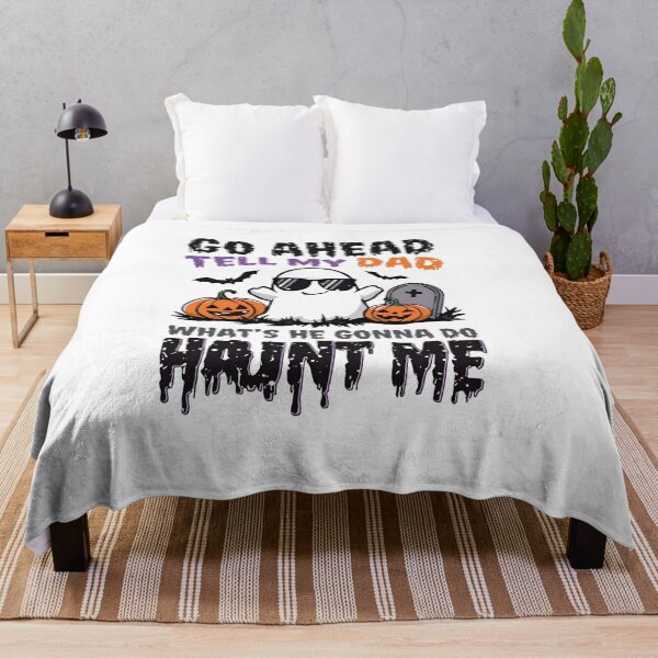 Item preview, Go Ahead Tell My Dad Ghost Halloween Shirt | Funny Sarcastic Haunt Me Costume Idea designed and sold by Lunaria Arts.