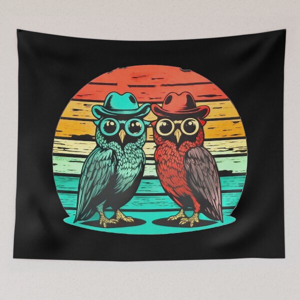 Item preview, Owls wearing hats and sunglasses designed and sold by michplante60.