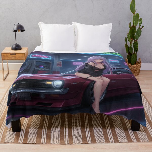 Item preview, Waifu with Pro Touring Muscle Car – Neon Gas Station Anime designed and sold by GerwantSHOP.