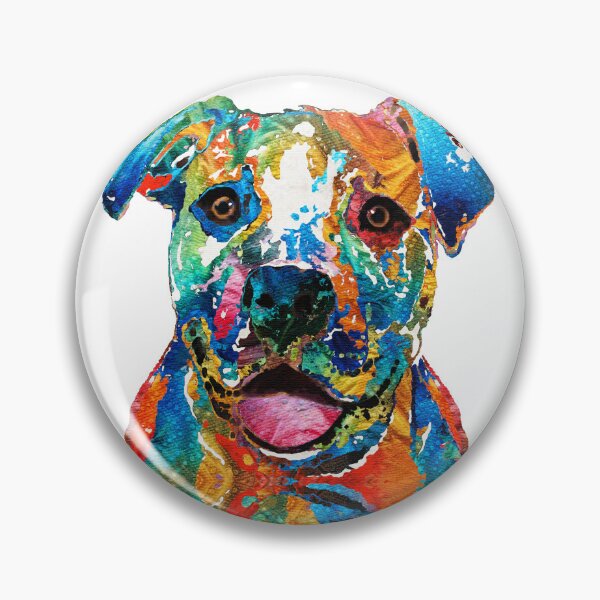 Item preview, Colorful Happy Dog Art designed and sold by Sharon Cummings Art.