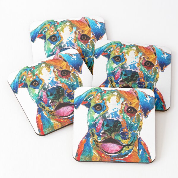 Item preview, Colorful Happy Dog Art designed and sold by Sharon Cummings Art.