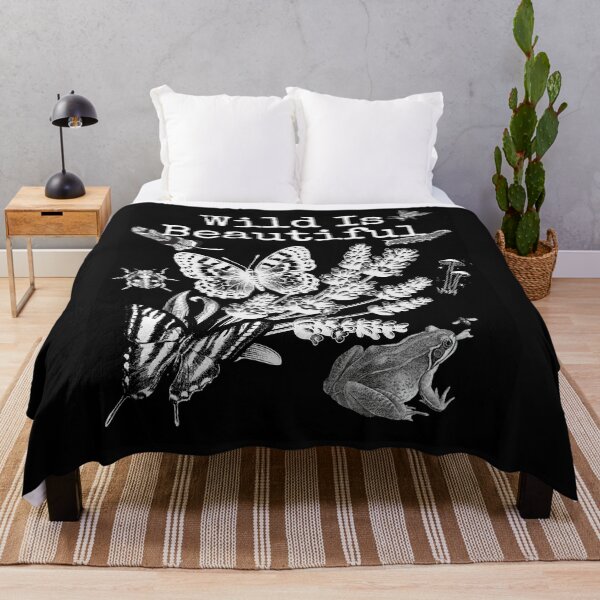 Item preview, Wild Is Beautiful White Line Drawing Nature Design designed and sold by EarthArtDesigns.