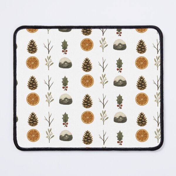 Item preview, Wabi sabi winter elements featuring pine cone, orange slice, holly, isolated, AI generated designed and sold by dvoevnore.