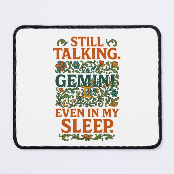 Item preview, Gemini “Still talking. Even in my sleep.” Art Nouveau T-Shirt | Chatty Zodiac Humor designed and sold by MySpiritTravels.