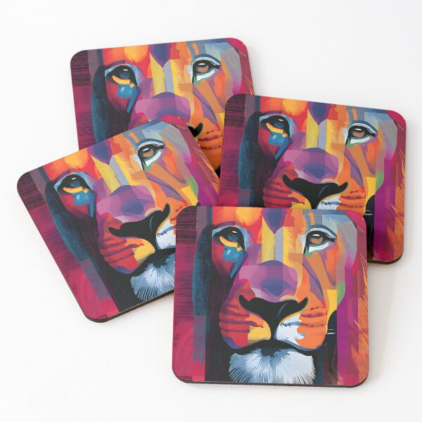 Item preview, Champion the Lions Spirit - Bold Geometric Design Celebrating Wildlife Power designed and sold by OlfactoART Studio.