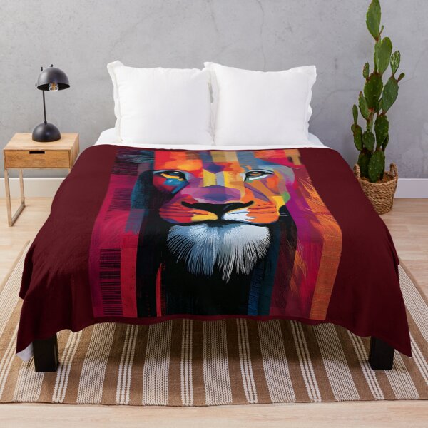 Item preview, Champion the Lions Spirit - Bold Geometric Design Celebrating Wildlife Power designed and sold by OlfactoART Studio.
