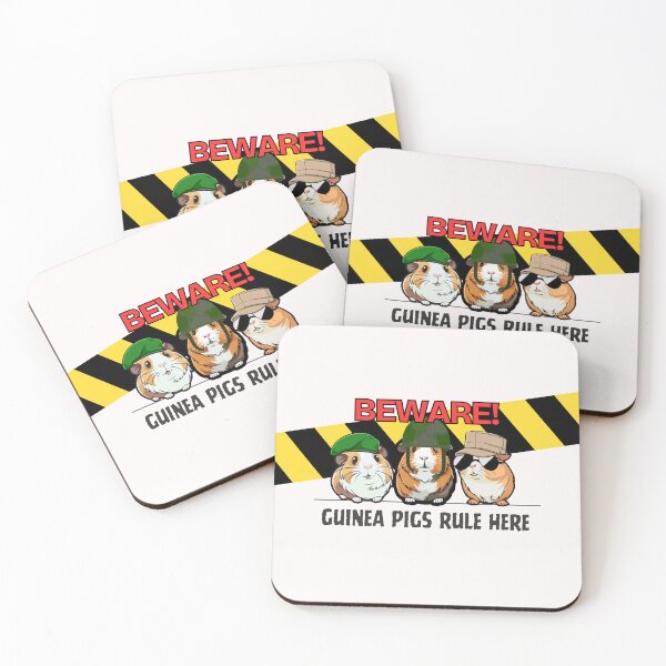 Item preview, BEWARE! Guinea Pigs rule here - cute gifts for guinea pigs lovers designed and sold by bunchofalex.
