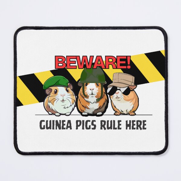 Item preview, BEWARE! Guinea Pigs rule here - cute gifts for guinea pigs lovers designed and sold by bunchofalex.
