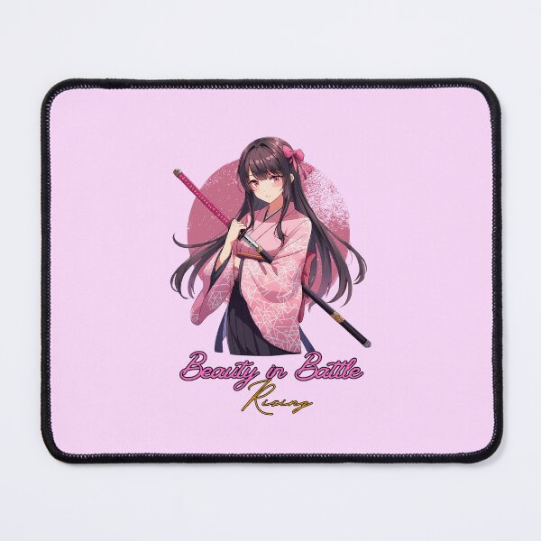 Item preview, Anime Samurai Butterfly Girl – Katana Warrior & Inspirational Quote designed and sold by lamiarte.