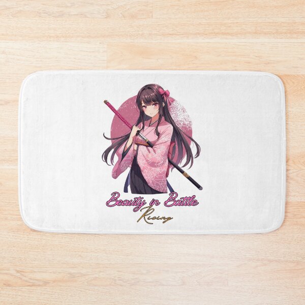 Item preview, Anime Samurai Butterfly Girl – Katana Warrior & Inspirational Quote designed and sold by lamiarte.