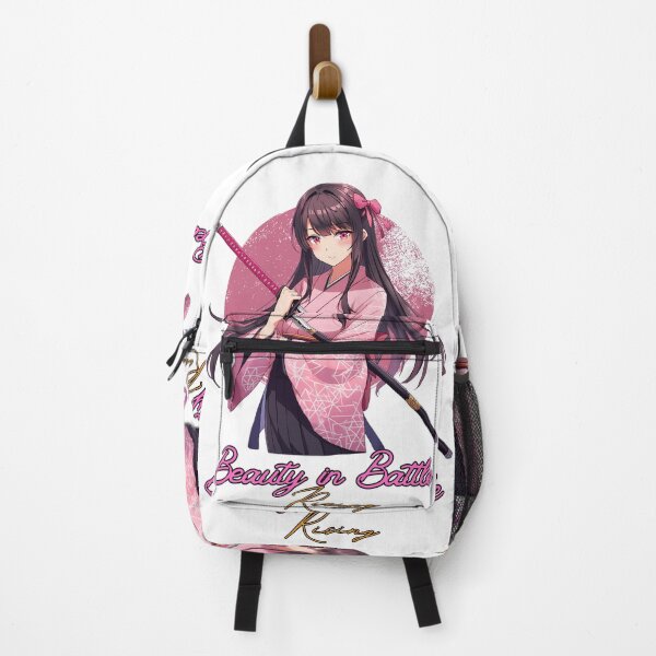Item preview, Anime Samurai Butterfly Girl – Katana Warrior & Inspirational Quote designed and sold by lamiarte.