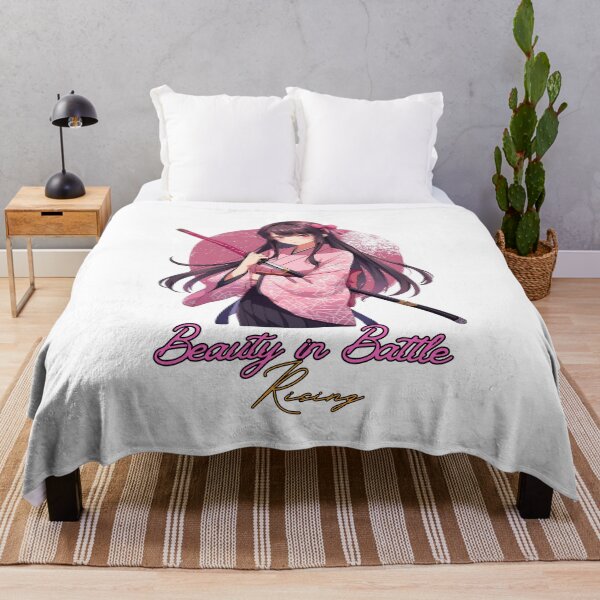 Item preview, Anime Samurai Butterfly Girl – Katana Warrior & Inspirational Quote designed and sold by lamiarte.