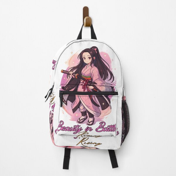 Item preview, Anime Samurai Butterfly Girl – Katana Warrior & Inspirational Quote designed and sold by lamiarte.