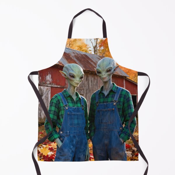 Item preview, Aliens in Overalls on a Farm designed and sold by Roanemermaid.