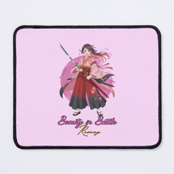 Item preview, Anime Samurai Butterfly Girl – Katana Warrior & Inspirational Quote designed and sold by lamiarte.