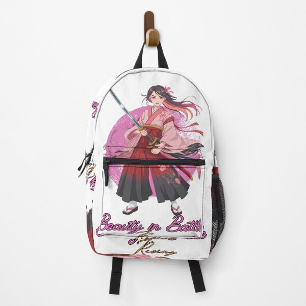 Item preview, Anime Samurai Butterfly Girl – Katana Warrior & Inspirational Quote designed and sold by lamiarte.