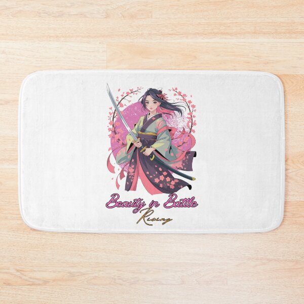Item preview, Anime Samurai Butterfly Girl – Katana Warrior & Inspirational Quote designed and sold by lamiarte.