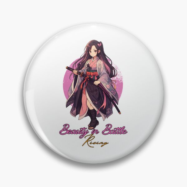 Item preview, Anime Samurai Butterfly Girl – Katana Warrior & Inspirational Quote designed and sold by lamiarte.