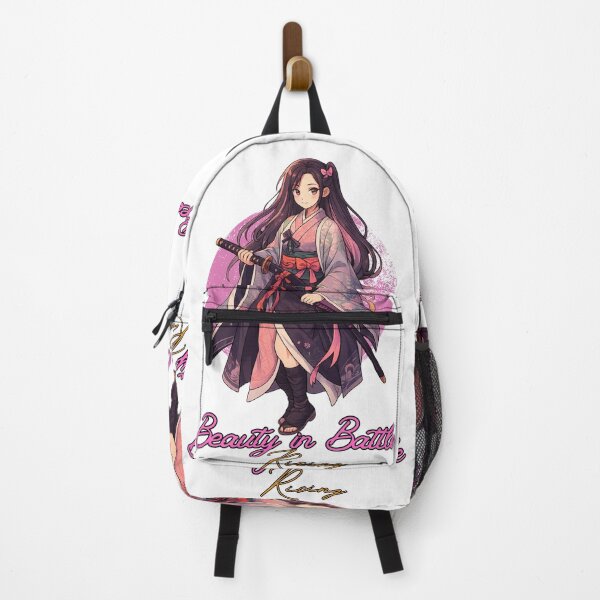 Item preview, Anime Samurai Butterfly Girl – Katana Warrior & Inspirational Quote designed and sold by lamiarte.