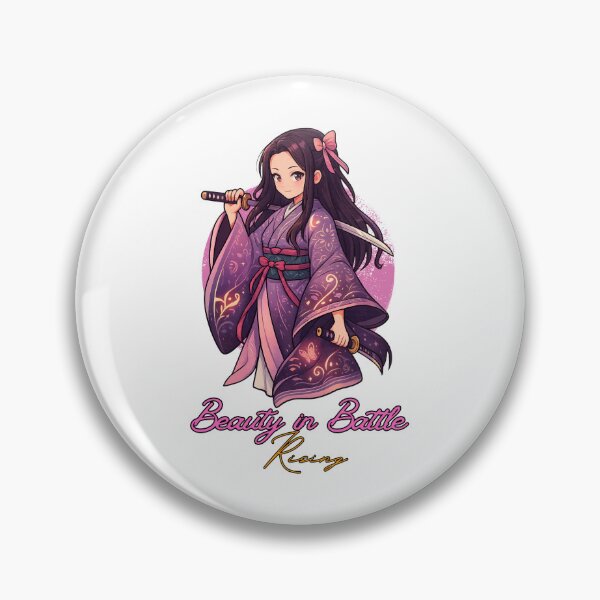 Item preview, Anime Samurai Butterfly Girl – Katana Warrior & Inspirational Quote designed and sold by lamiarte.