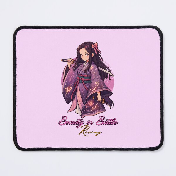 Item preview, Anime Samurai Butterfly Girl – Katana Warrior & Inspirational Quote designed and sold by lamiarte.