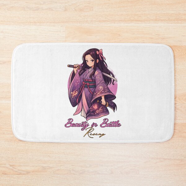 Item preview, Anime Samurai Butterfly Girl – Katana Warrior & Inspirational Quote designed and sold by lamiarte.