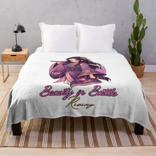 Item preview, Anime Samurai Butterfly Girl – Katana Warrior & Inspirational Quote designed and sold by lamiarte.