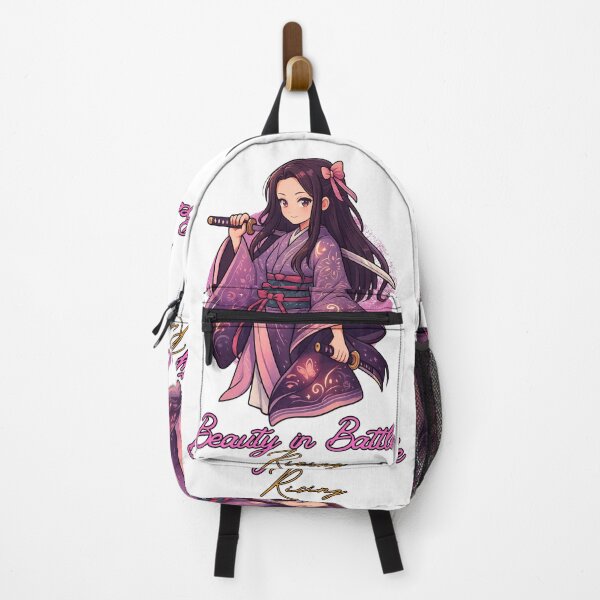 Item preview, Anime Samurai Butterfly Girl – Katana Warrior & Inspirational Quote designed and sold by lamiarte.