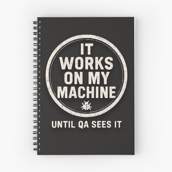 Item preview, IT WORKS ON MY MACHINE — Programmer Humor Stamp designed and sold by Glam-Spot.