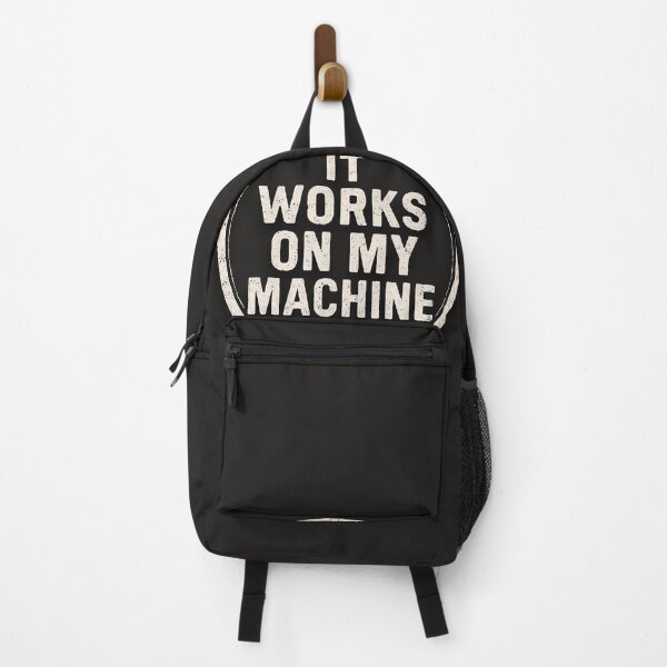 Item preview, IT WORKS ON MY MACHINE — Programmer Humor Stamp designed and sold by Glam-Spot.