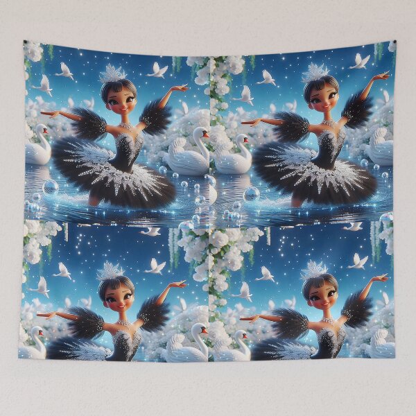 Item preview, Enchanted Ballerina – Dancing Among White Swans designed and sold by EmeraldeaArt.