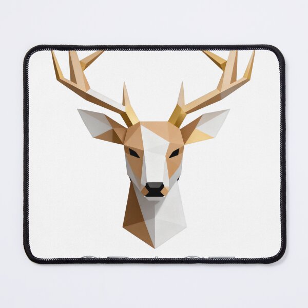 Item preview, Grace Deer Head Low-Poly Art | Geometric Stag Antlers Symbolism designed and sold by WildVirtue.