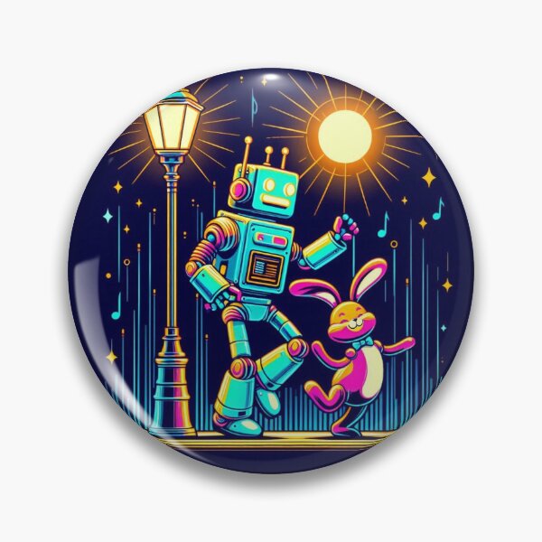 Item preview, Robot and cute bunny  designed and sold by Dogandesighn.