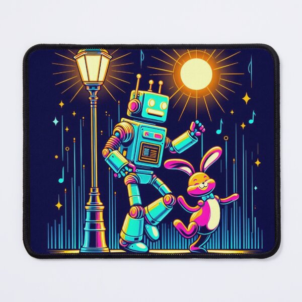 Item preview, Robot and cute bunny designed and sold by Dogandesighn.