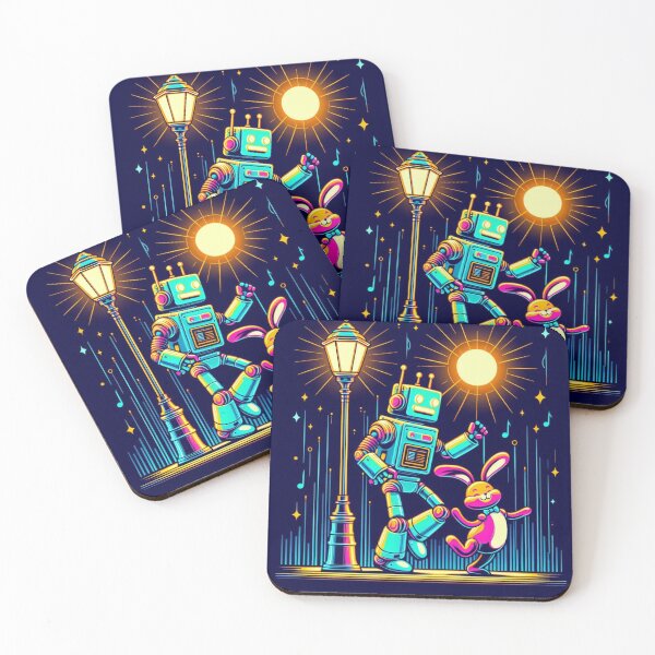 Item preview, Robot and cute bunny  designed and sold by Dogandesighn.