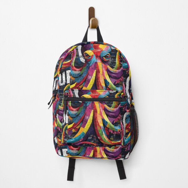 Item preview, Champion Ocean Life - Dynamic Octopus Artwork with Graffiti Textures and Energy designed and sold by OlfactoART Studio.