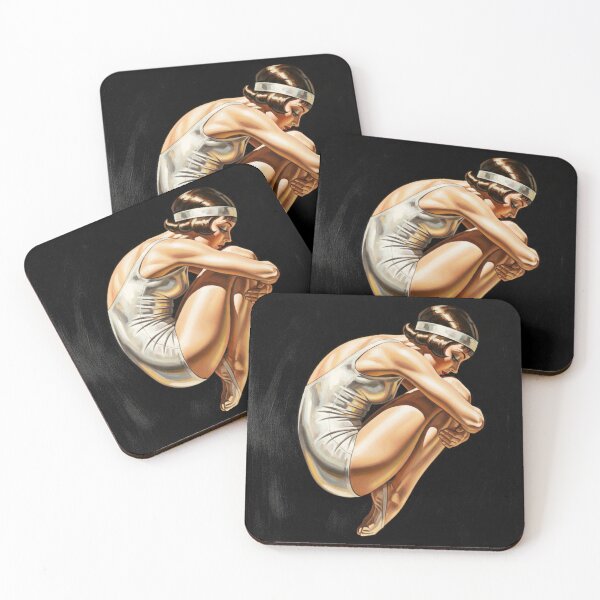 Item preview, The Trampoline's Flight - Original Art Deco Artwork designed and sold by elektronen.