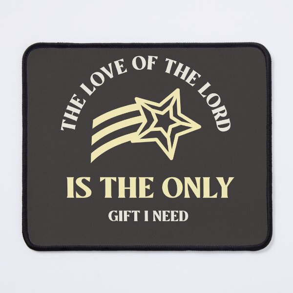 Item preview, “THE LOVE OF THE LORD” arcs gracefully above a radiant shooting star designed and sold by TheWORDZ.