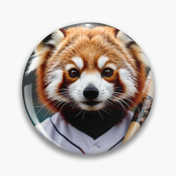 Item preview, red panda baseball player cute colorful design designed and sold by SmashingDeals.