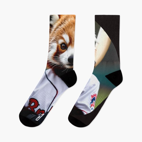 Item preview, red panda baseball player cute colorful design designed and sold by SmashingDeals.