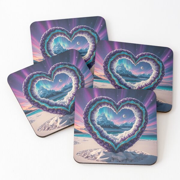 Item preview, Heart-Shaped Ice Sculpture with Aurora designed and sold by Roanemermaid.