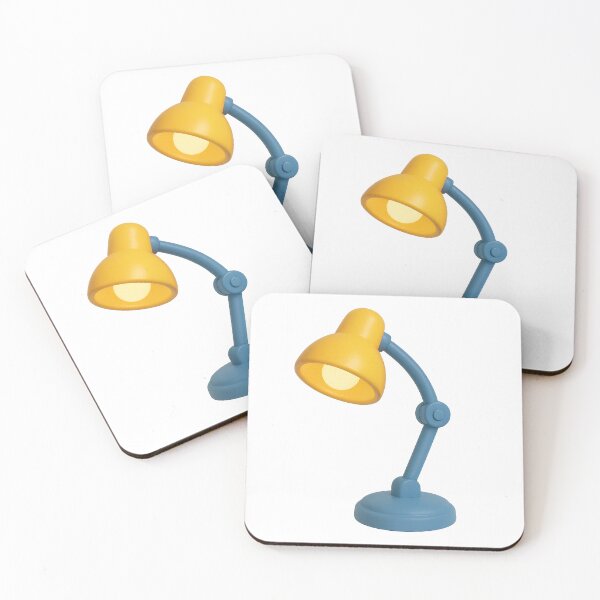 Item preview, Yellow desk lamp on blue base against transparent background, isolated for back to school, AI generated designed and sold by dvoevnore.