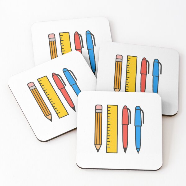 Item preview, School supplies pencil ruler pen isolated on transparent background, AI generated designed and sold by dvoevnore.