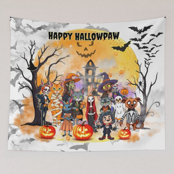 Item preview, Happy Hallowpaw – Monster Mash Pet Edition designed and sold by Mars.Pen.Studio.