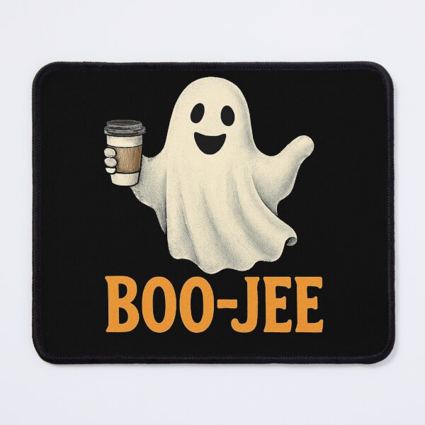 Item preview, BOO-JEE Funny Ghost Halloween Coffee Lover T-Shirt Design designed and sold by KrissGraphShop.