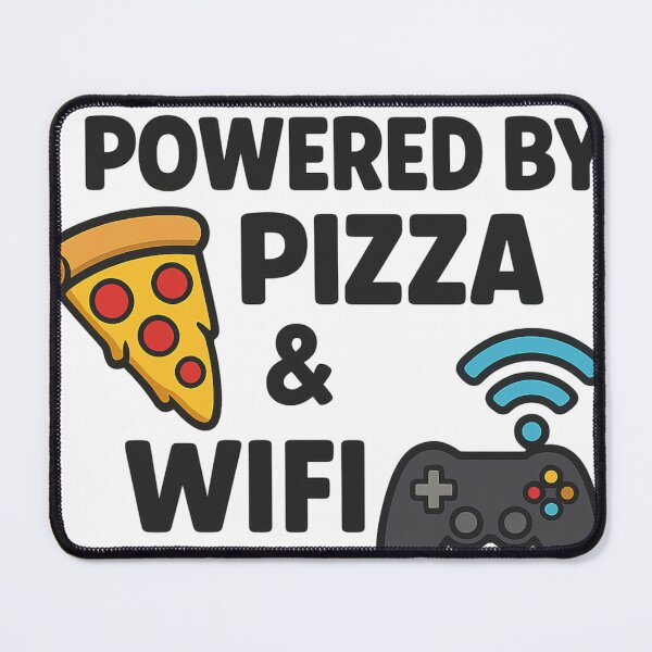 Item preview, Gamer Lifestyle Shirt – Powered by Pizza and WiFi designed and sold by YiujiDesign.