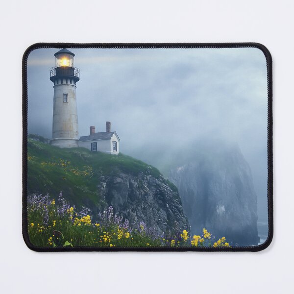Item preview, Cliftop Lighthouse in the Fog designed and sold by Boddicca.